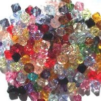 200 6mm Acrylic Faceted Bicone Multi Mix